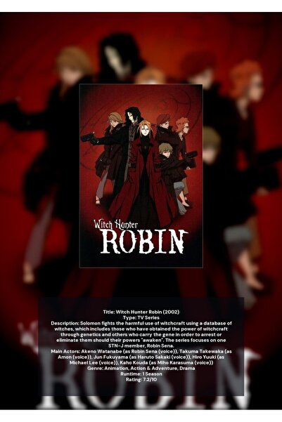 OEM Poster Infografic Vânătorul de Vrăjitoare Robin, Anime Dark Fantasy, Cart...