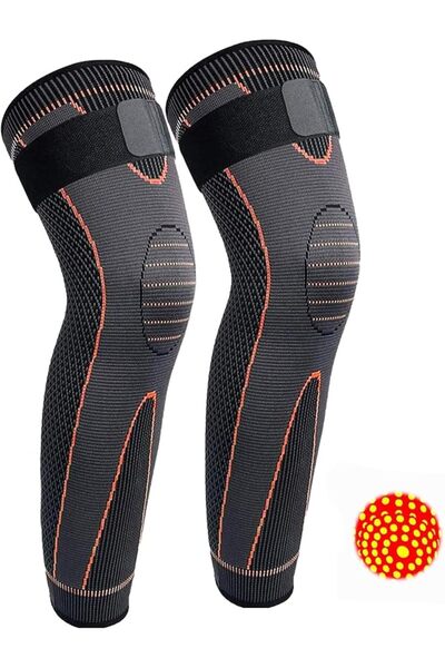 Ofrdncy Leg Compression Sleeve Full Leg 2 Pack Long/Self-Heating Knee Brace f...