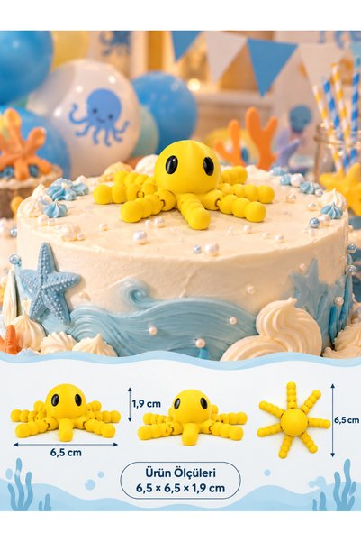Dijital Nostal 3D Hareketli Popüler Ahtapot Figürü 6,5 cm – Deniz Temalı Doğu...