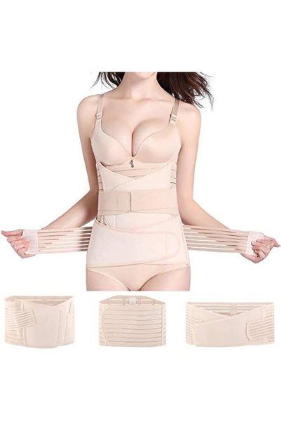 Generic Hip Mall 3 in 1 Postpartum Girdle Support Recovery Belly Band Corset ...