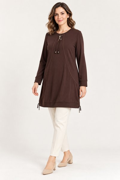 Mutlu City Women's Regular Fit Combed Cotton Tunic 11002058