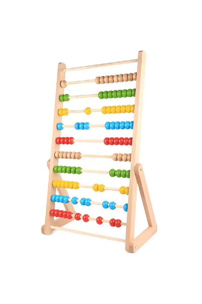 OEM Jucarie Montessori Educativa Abac din Lemn cu 100 Bile Colorate