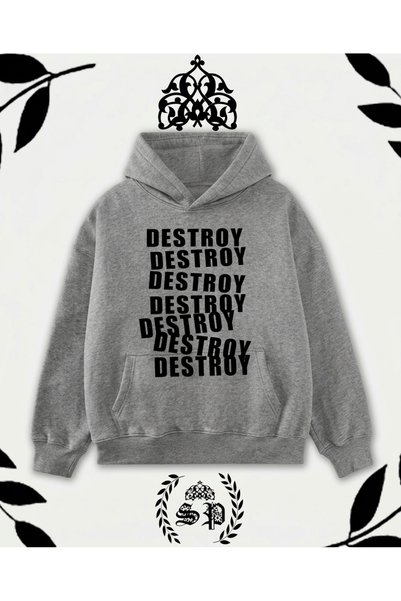 StartMore سترة رياضية مطبوعة بتصميم Destroy Vintage Hoodie Supertee Y2K