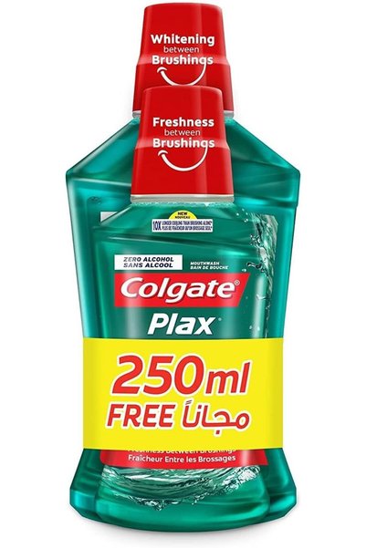 Colgate غسول الفم بلاكس، غسول فم بنكهة النعناع المنعش، لتنفس منعش خالٍ من الك...