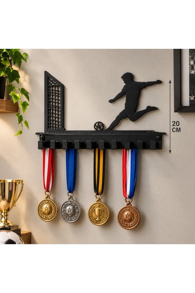 MD Design Dekoratif Futbol Madalya Askılığı – Çocuk Odası ve Spor Odası İçin