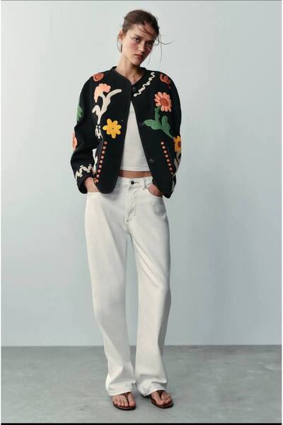 REELMODA Women's Embroidered Plush Coat