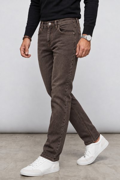 ElitWear Erkek Regular Fit Boru Paça Kot Pantolon