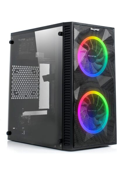 AyPenye Magic Mikro Atx 2 Rainbow Fanlı Mesh Panel Akrilik Gaming Oyuncu Bilgisayar Kasası (0, Watt)