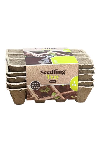 ACTION Paper Seedling Trays – Set of 5 Pieces, 16×12 cm, Biodegradable, Seedl...
