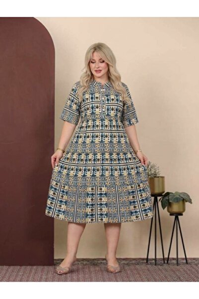 AFandina Elegant Midi Jalabiya with Short Sleeves and Sophisticated Detailsxz...