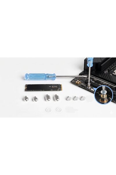 AyPenye M.2 NVMe SSD Montaj Vida Seti, Çelik, M2 Metrik, Anakart Yükseltici Vidalar, Pullar ve Tornavida Hed