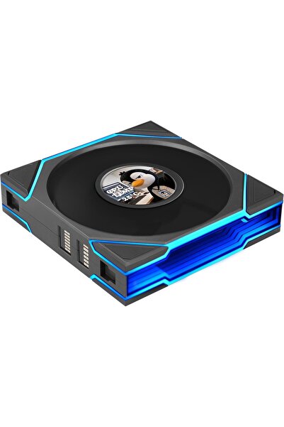 AyPenye UNI FAN TL LCD FLEX Kablosuz, ARGB ve LCD Ekranlı - Reverse Blade Ters Kanatlı 120mm, Siyah