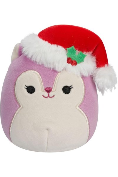GENERAL Squishmallows Allina The Squirrel Plum Plush with Santa Hat 12 cm - S...