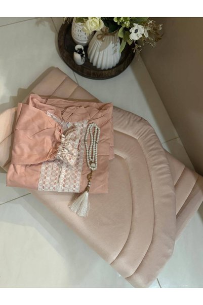 MAYMER طقم سجاد صلاه مع شرشف ابو كلفه
