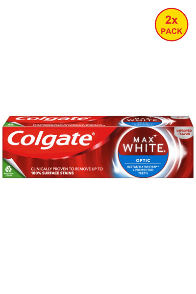 Colgate 2x PACK Max White Optic Whitening Toothpaste 75 ml