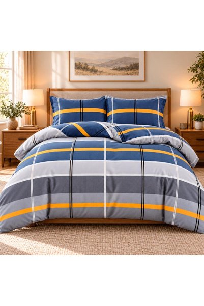 Warehouse Striped Bed Sheet Set 4 Pieces – 20% Cotton and 80% Polyester