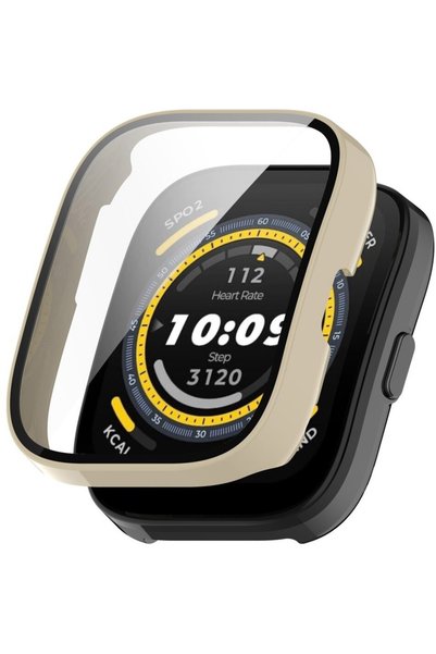 XGSM Carcasă 2 în 1 + Sticlă securizată pentru Amazfit Bip 5, Bej