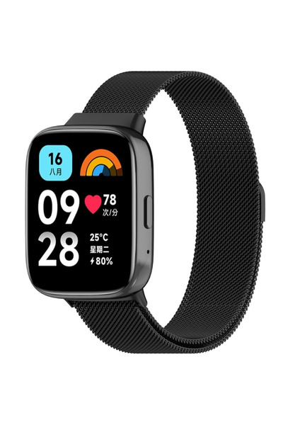 XGSM Curea Milanese pentru Xiaomi Redmi Watch 3 Active, Negru