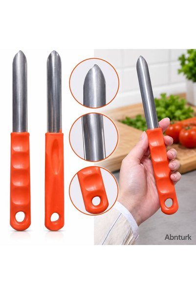 abnturk 24cm Paslanmaz Çelik Sebze ve Dolma Oyacağı Ergonomik Saplı Kabak Pat...