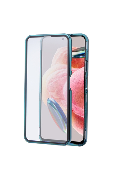 ERBORD Husă pentru Xiaomi Redmi Note 12, Glass Armor Leather, albastru