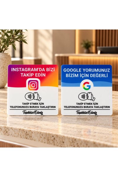 Genel Markalar Nfc kart Google ve İnstagram (yorum,takip)