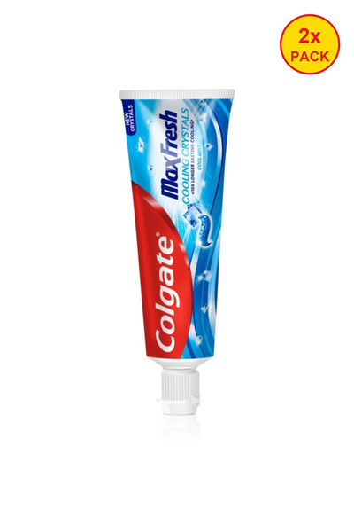 Colgate 2x PACK Max Fresh Cooling Crystals Cool Mint gel toothpaste with cool...