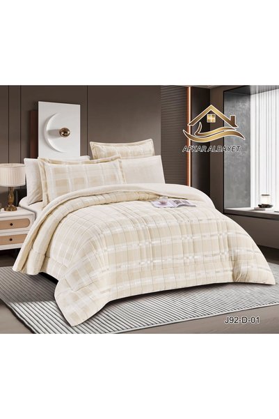 Afkar Albayet Lavender Winter Nefren 6 Piece Rabbit Fur Soft and Velvet Luxur...