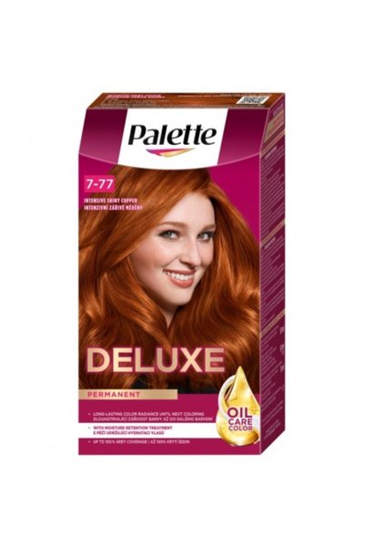 Palette Vopsea de păr permanentă Deluxe 7-77 Cupru Strălucitor