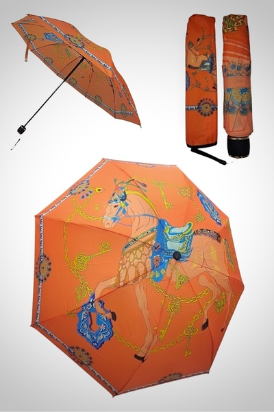 Rainwalker 8 Telli Ters Kırma Yarasa Model Koşumlu At Desenli Manuel Katlamal...