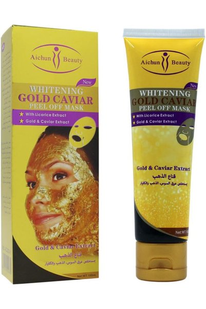 Aichun Beauty قناع تقشير الوجه بالكافيار الذهبي من آيتشون لتجديد البشرة وترطي...