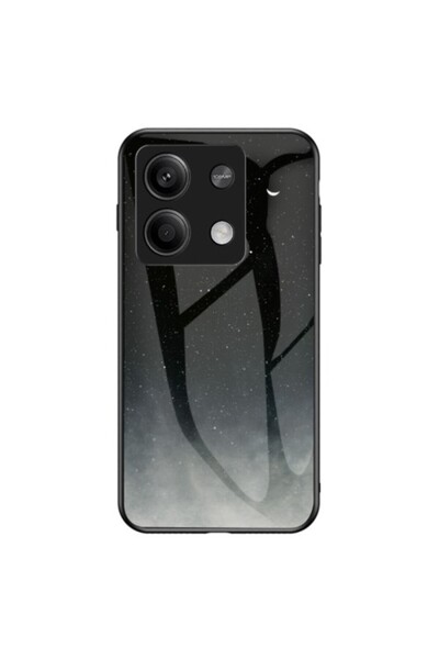 OEM Θήκη Σιλικόνης TPU με Γυάλινη Πλάτη για Xiaomi Redmi Note 13 5G - Νυχτερι...