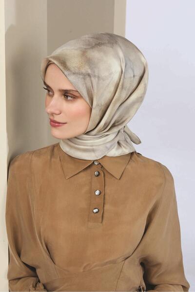 Armine وشاح حرير 2026 ربيع-صيف - 9501D-84 - سورا - نمط رخامي