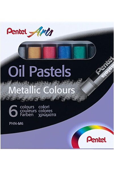 Pentel مجموعة ألوان الباستيل المعدنية المكونة من 6 ألوان متنوعة
