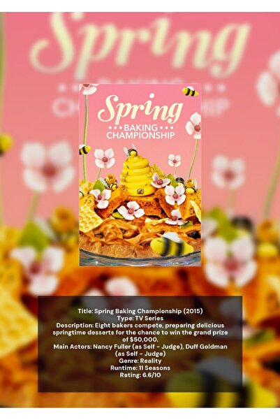 OEM Poster Infografic Campionatul de Copt de Primavara, Design Culinar, Carto...