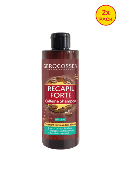 GEROCOSSEN 2x PACK Recapil Forte Caffeine Shampoo for Oily Hair, 400 ml