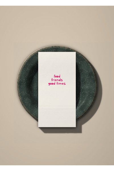 VENORA Food Friends Good Times Tasarımlı Dekoratif Peçete - 12'li - Modern & ...