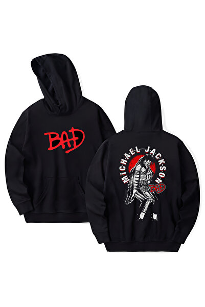 STİL-X Michael Jackson Printed Cotton Long Sleeve Hooded Sweatshirt with 3 Th...