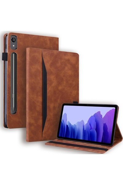 XGSM Husă Lenovo Tab P12 Classic cu suport pentru stylus, maro
