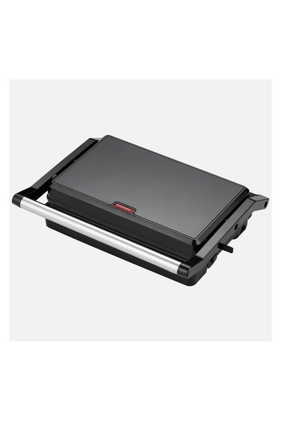 OEM Sandwich Maker Grill Gri 700–800W, Plăci Striate din Aluminiu – Deschider...