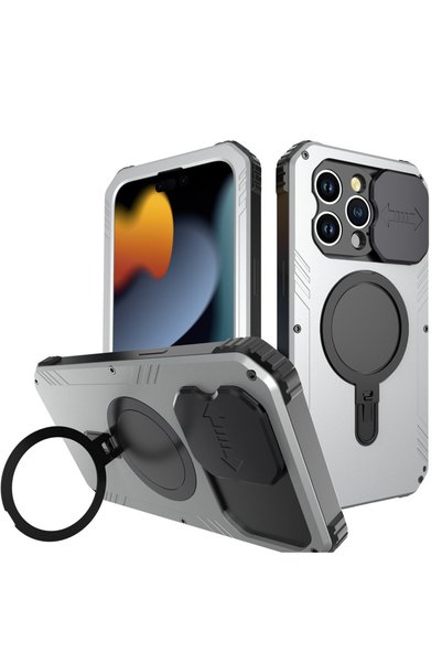 XGSM Husă iPhone 15 Pro Max, DefenderMag, Argintiu