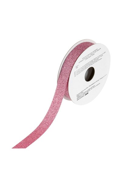 OEM Panglică decorativă Roz cu Glitter de Crăciun 5 m x 9 mm