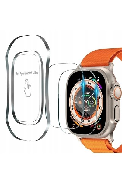 ERBORD 2x Sticlă securizată cu ramă pentru Apple Watch Ultra 1/2/3 49mm