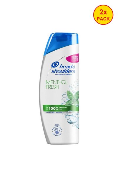 Head & Shoulders 2x PACK SHAMPOO 500ML MENTHOL FRESH