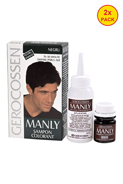 GEROCOSSEN 2x PACK Black Coloring Shampoo, Gerocossen, 25 ml
