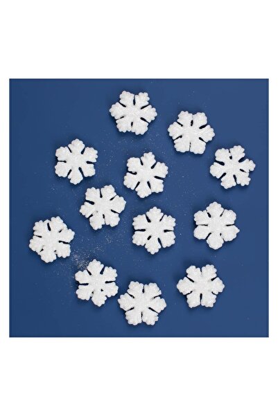 OEM Autocolante Decorative de Crăciun Fulgi 3D Albi cu Glitter 4.5x4.5cm, 12 ...