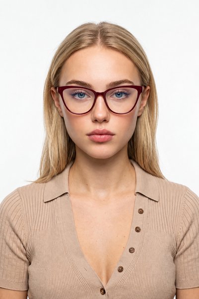 BAPPİR Cat Eye Optical Frame Compatible Blue Block Narina Glasses