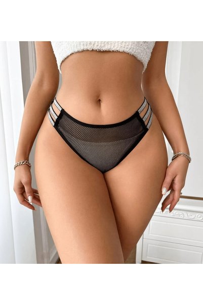 Genel Markalar DolceFemme Yanları Simli Şeritli Full-File Külot