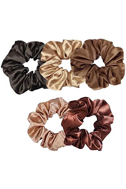 SOWUGI 5PCS Hair Silk Scrunchies Satin Elastic Hair Bands Scrunchy Hair Ties ...