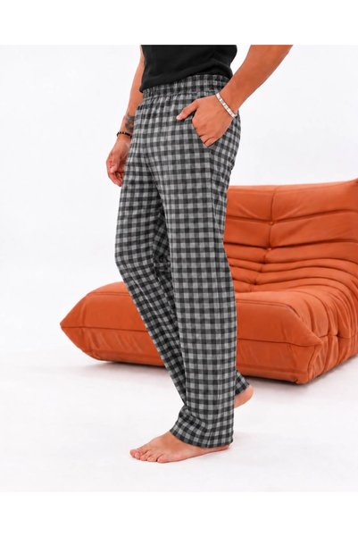 Pijamasoft Cotton Pocketed Plaid Printed Elastic Waist Stylish and Comfortabl...