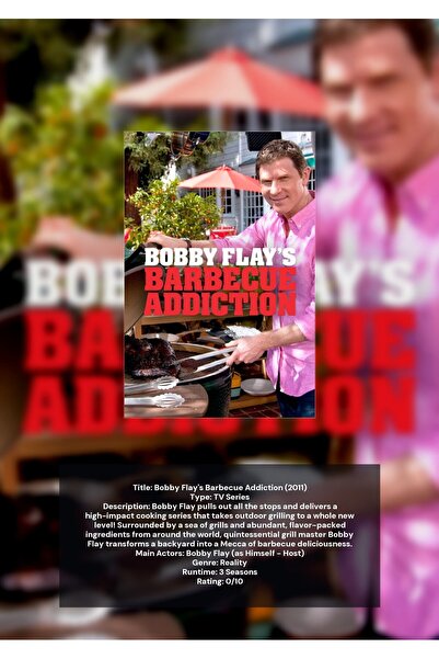 OEM Poster Infografic Dependenta de Gratar a lui Bobby Flay, Retete si Condim...